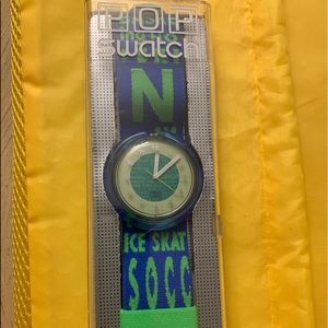 1990’s Blue and Green Swatch Pop Watch Swiss Made Quartz